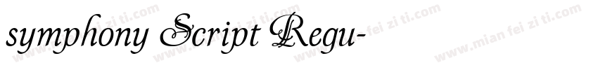 symphony Script Regu字体转换